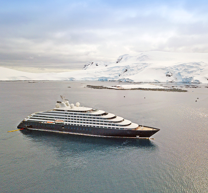 Scenic Eclipse cruising in Antarctica