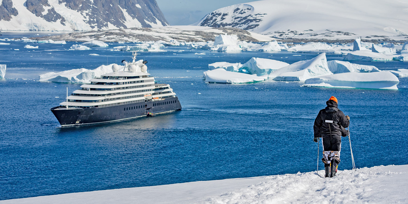 Scenic Eclipse cruising the Antarctic Peninsula