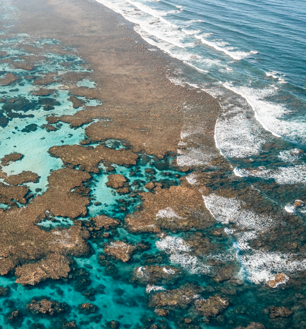 Aerial photograph of reef taken by Jake Wilton