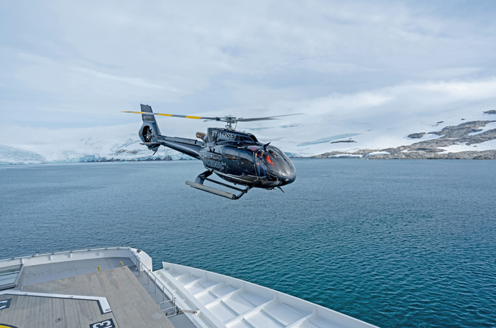Scenic Helicopter in the Arctic