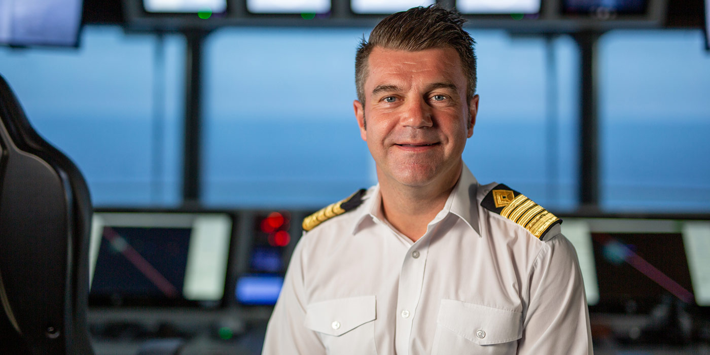 Captain Erwan Le Rouzic at work.